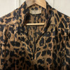 Blouse Valentino vintage leopard soie TM/L