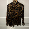 Blouse Valentino vintage leopard soie TM/L