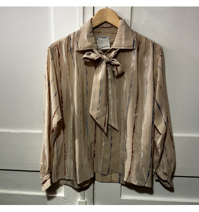 Blouse Saint-Laurent vintage soie lavallière
