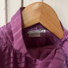 Blouse Saint-Laurent vintage soie parme lavallière