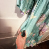 Robe Chacok vintage lurex fleurs TS