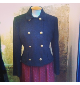 Veste Cintrée Thierry Mugler Noire - Taille 40 Femme, Occasion Très Bon état, Style Caban