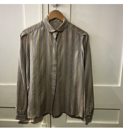 Blouse Lanvin vintage soie rayures T44/40