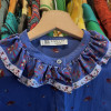Blouse Lanvin vintage soie col volanté