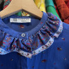 Blouse Lanvin vintage soie col volanté