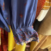 Blouse Lanvin vintage soie col volanté