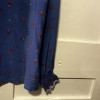 Blouse Lanvin vintage soie col volanté
