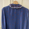 Blouse Lanvin vintage soie col volanté