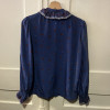 Blouse Lanvin vintage soie col volanté