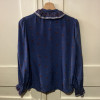Blouse Lanvin vintage soie col volanté