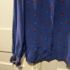 Blouse Lanvin vintage soie col volanté