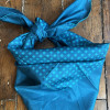 Carré Hermès vintage carreaux turquoise