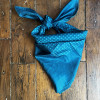Carré Hermès vintage carreaux turquoise