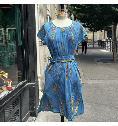 Robe Chacok vintage turquoise 80's TS