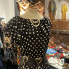 Robe Valentino vintage pois frou-frou T40