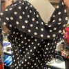 Robe Valentino vintage pois frou-frou T40