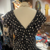 Robe Valentino vintage pois frou-frou T40