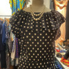 Robe Valentino vintage pois frou-frou T40