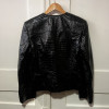 Veste cuir façon crocodile Escada vintage T38
