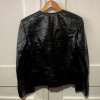 Veste cuir façon crocodile Escada vintage T38