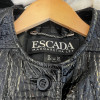 Veste cuir façon crocodile Escada vintage T38
