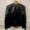 Veste cuir façon crocodile Escada vintage T38