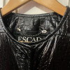 Veste cuir façon crocodile Escada vintage T38