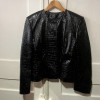 Veste cuir façon crocodile Escada vintage T38