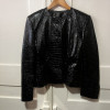 Veste cuir façon crocodile Escada vintage T38