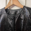 Veste cuir façon crocodile Escada vintage T38