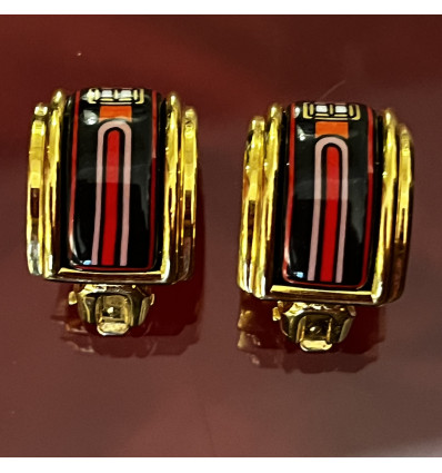 Paire de clips Hermès vintage