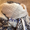 Carré vintage en coton Yves Saint-Laurent lurex