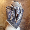 Carré vintage en coton Yves Saint-Laurent lurex