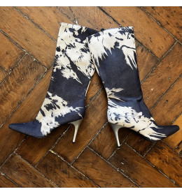 Bottes Vintage Céline - Pointure 35.5 / 36 - Modèle Triomphe En Cuir Marron - Occasion