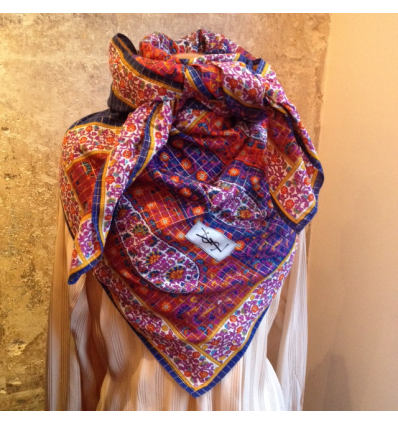 Foulard Saint-Laurent vintage lurex