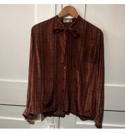 Blouse Lanvin vintage soie lavallière TU/M