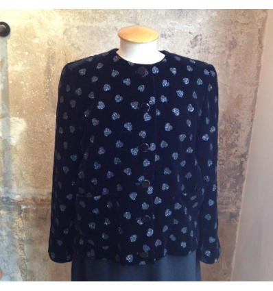 Veste Yves Saint-Laurent vintage velours coeur