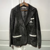 Veste Lanvin vintage daim grise