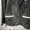 Veste Lanvin vintage daim grise