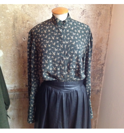 Blouse Hermès vintage imprimée soie