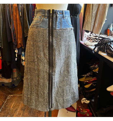 Jupe Martin Margiela vintage bi-matère