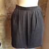 Jupe Yves Saint-Laurent vintage denim noir 38