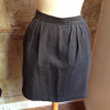 Jupe Yves Saint-Laurent vintage denim noir 38