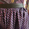 Jupe Lanvin soie rayée annees 80 T38