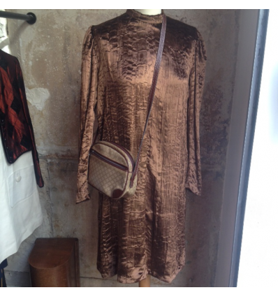 Robe Guy Laroche panne de velours bronze