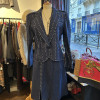 Tailleur denim clouté Ted Lapidus vintage