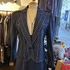 Tailleur denim clouté Ted Lapidus vintage