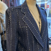 Tailleur denim clouté Ted Lapidus vintage