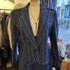 Tailleur denim clouté Ted Lapidus vintage