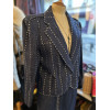 Tailleur denim clouté Ted Lapidus vintage